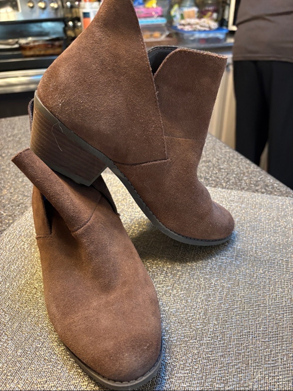 Ruff Hewn Brown Suede Ankle Booties